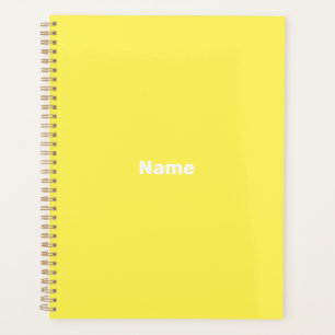 Agenda personalizar, personalizar com nome, branco amarel