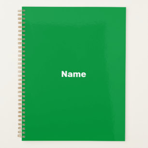 Agenda personalizar, personalizar com nome, branco verde