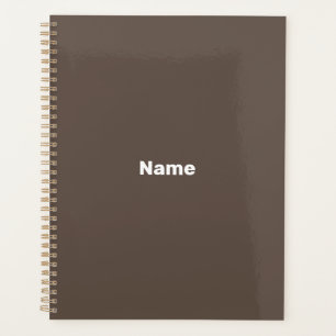 Agenda personalizar, personalizar com nome, castanho sóli