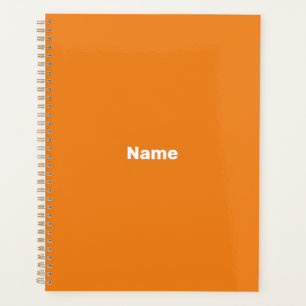 Agenda personalizar, personalizar com nome, laranja
