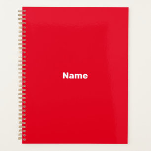 Agenda personalizar, personalizar com nome, vermelho