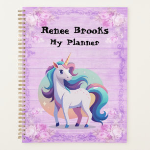 Agenda Personalizar Unicórnio Roxo