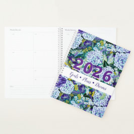 Agenda Personalizável 2026 Rhapsody-Rosa&Branco Hortênsia