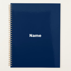 Agenda personalize-o com o nome, marinho azul