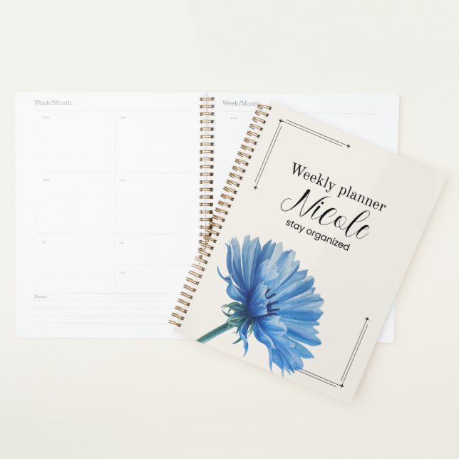 Agenda Personalized Cornflower Weekly Planner  (Exibição)