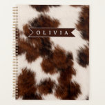 Agenda Personalized Cow Print Cowgirl Western Style Gift<br><div class="desc">There is something timeless and effortlessly cool about cow print. It seems fun, fashionable, and a touch daring because it combines rustic charm with contemporary design. This personalized cow print collection was created for people who love western inspired aesthetics, cozy country vibes, and designs that feel both trendy and personal....</div>