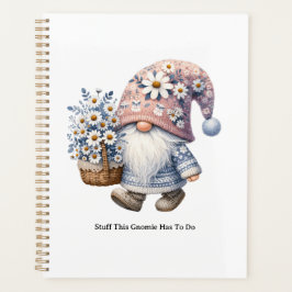 Agenda Personalized Cute Daisy Flower Gnome Women's