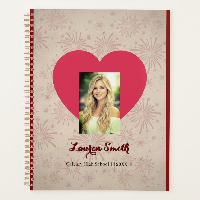 Agenda Personalized Heart Photo Planner  (Frente)