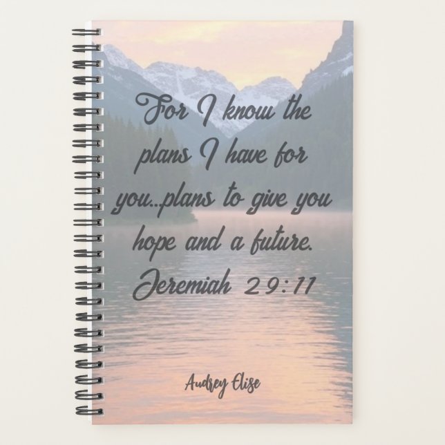 Agenda Personalized Jeremiah 29:11 Planner (Frente)