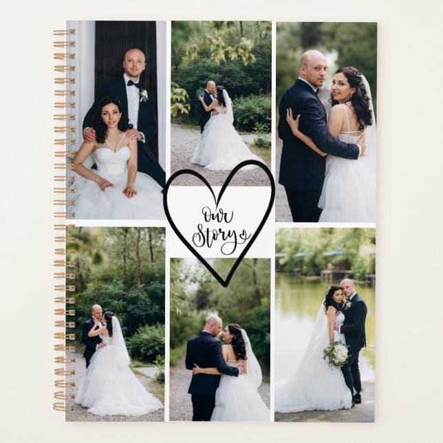 Agenda Personalized Modern Elegant Wedding Photo  (Frente)