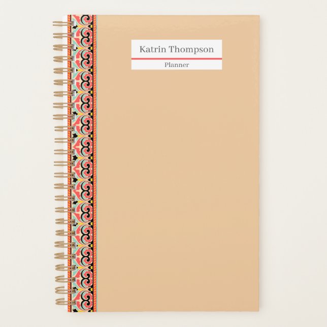 Agenda Personalized mom birthday Indien Beige minimalism (Frente)