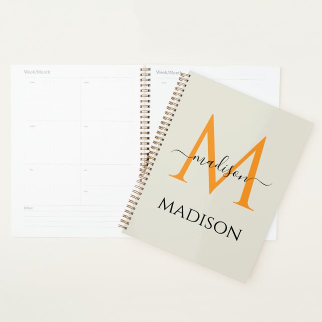 Agenda Personalized Monogram & Name  (Exibição)