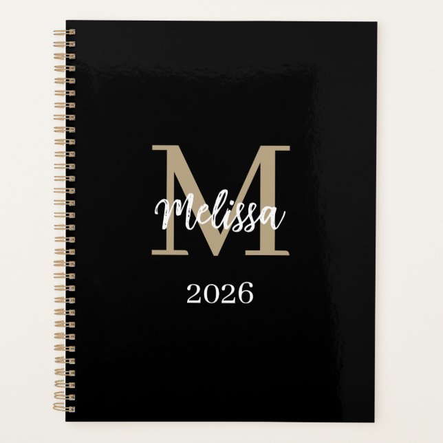 Agenda Personalized Monogram Planner, Name & Bible Verse (Frente)