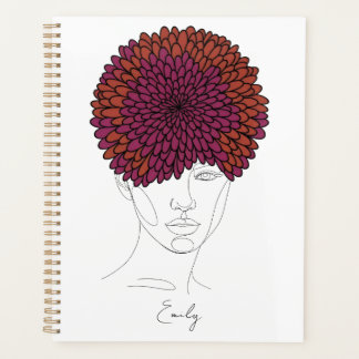 Agenda Personalized November Birth Flower Portrait
