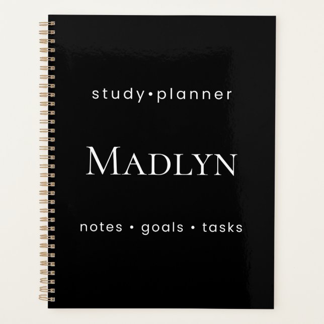 Agenda Personalized Study  Weekly Planner  (Frente)