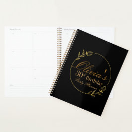 Agenda Personalizes Birthday with Golden Frame
