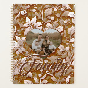 Agenda Personlie Terra cotta Burnt Orange vintage floral