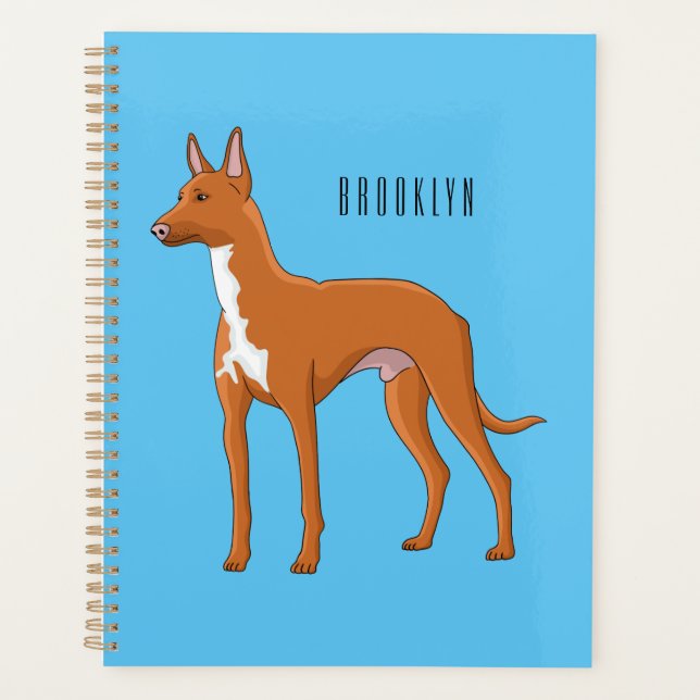 Agenda Pharaoh hound dog cartoon illustration (Frente)