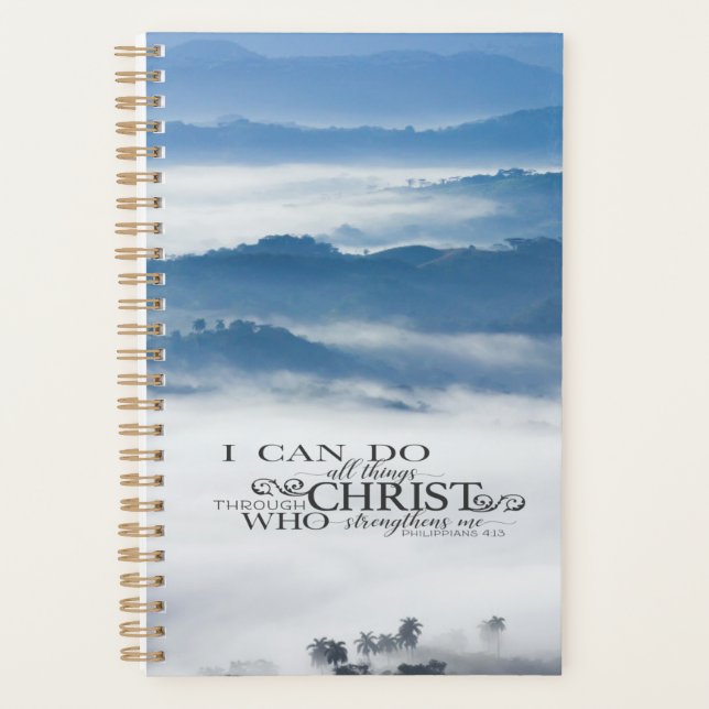 Agenda Philippians 4:13 Todas as coisas através da Bíblia (Frente)