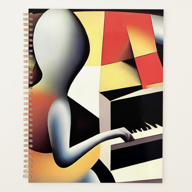 Agenda Piano Player - Arte de Pincel (Frente)