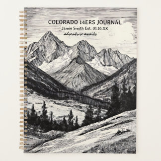 Agenda Picos de Montanhas Colorado Fourteener Arte CO 14e