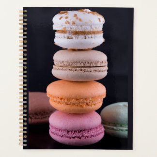 Agenda Pilha colorida de Macarons Franceses