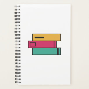 Agenda pilha de livros