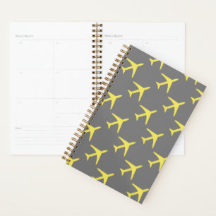 Agenda Piloto de avião de avião amarelo Funky