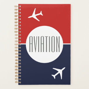 Agenda Piloto de avião de avião de avião branco Funky