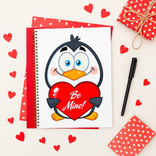 Agenda Pinguim Adorável Segurando O Meu Coração
