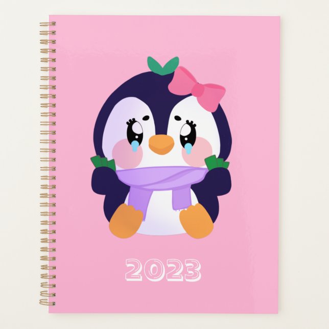 Agenda Pinguim Cuto Simples (Frente)