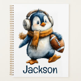 Agenda Pinguim de Futebol de Inverno Personalizado para C