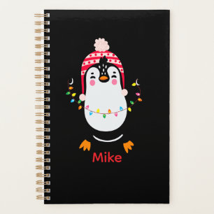 Agenda Pinguim Grelha com Luzes de Natal