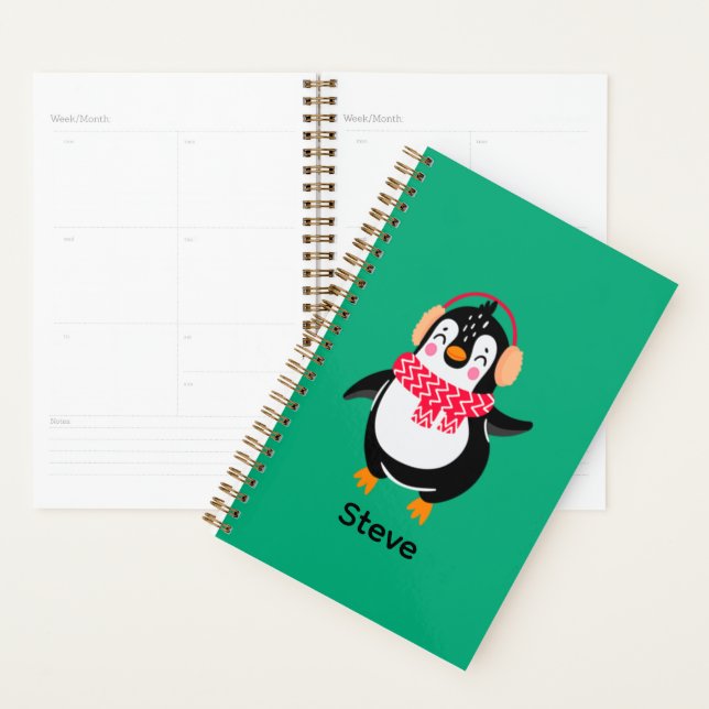 Agenda Pinguim Jolly Natal em Scarf com Malgas (Exibição)