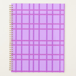 Agenda Pink and purple flower checkered pattern