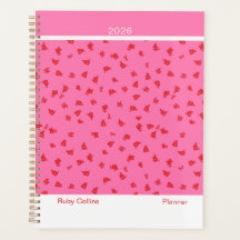 Pink and Red Feminine Minimalist Floral Large