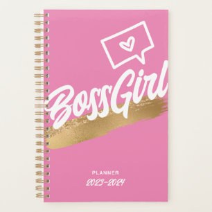 Agenda Pink Dourado Planner da Menina Chefe