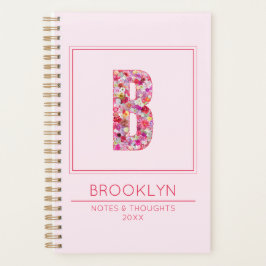 Agenda Pink Floral Feminine Botanical Name Letter B