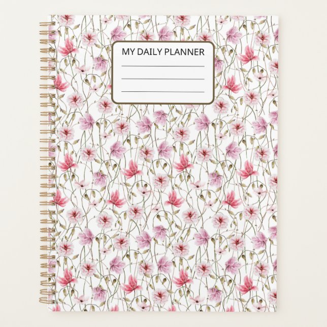 AGENDA PINK FLORAL PLANNER (Frente)