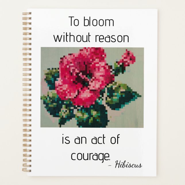 Agenda Pink hibiscus design (Frente)