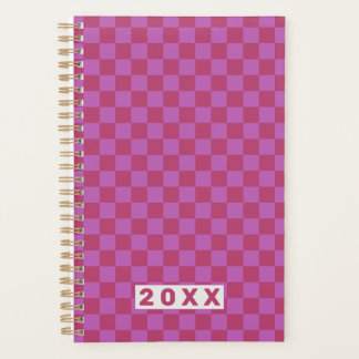Agenda Pink Plum Checkerboard