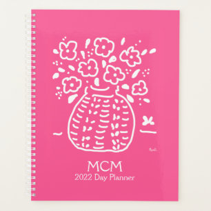 Agenda Pink Posy Vase Planner