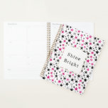 Agenda Pink Silver Black Stars Shine<br><div class="desc">Pink Silver Black Stars shine bright</div>