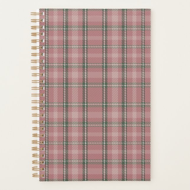 Agenda Pink Tartan Planner (Frente)