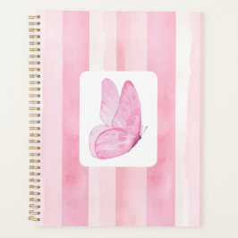 Agenda Pink Watercolor Butterfly – Soft Feminine Pastel D