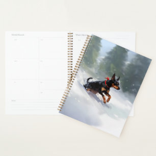 Agenda Pinscher Dobermann Natal neve inverno