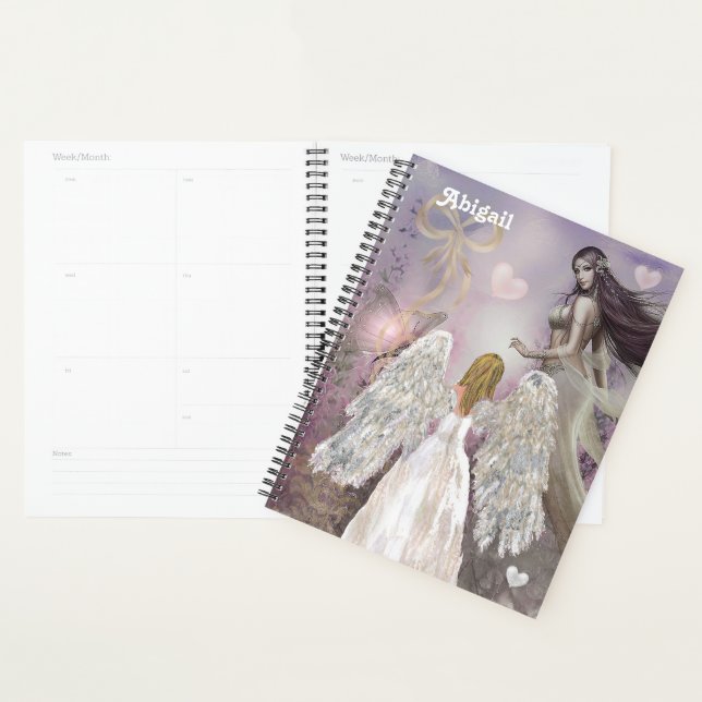 Agenda Pintado Angel e Mauve Fairy Planner (Exibição)