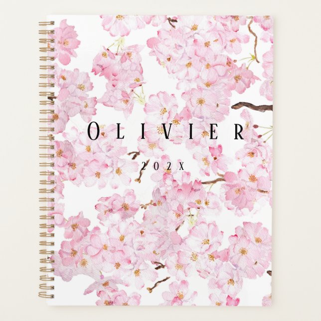Agenda Pintor de aquarelas cor-de-rosa (Frente)