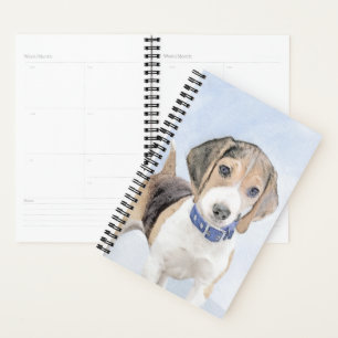 Agenda Pintura de Beagle - Arte de Cachorro Original Boni