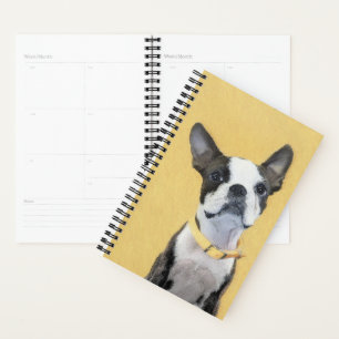 Agenda Pintura de Boston Terrier - Arte de Cachorro Origi